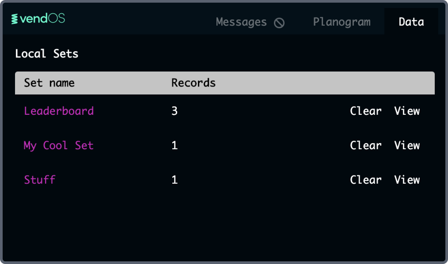 Example Data Sets